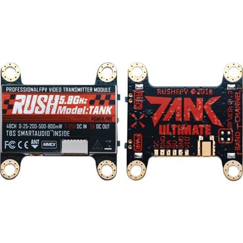 RUSH VTX TANK 5.8GHz 48CH PIT/25/200/500/800mW Transmitter For FPV Racing Drone