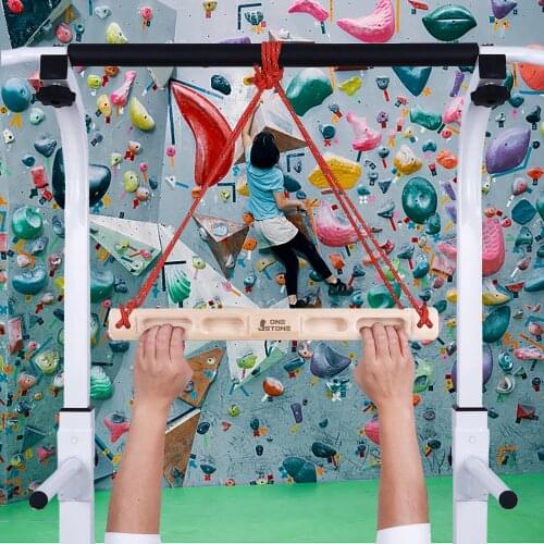 Indoor rock climbing fingerboard strength training hangboard climbing