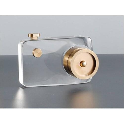 Brief Crystal Camera Decoration Car Ornaments Auto Interior Accessories Decoration Birthday Gift Home Decoration