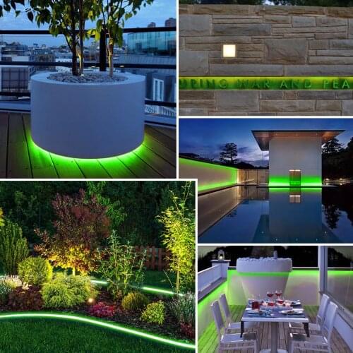 Outdoor IP67 Waterproof COB LED Strip Lights Garden Decoration Bathroom Kitchen 24V Color White 480LEDs 8mm Diode Ribbon Tape