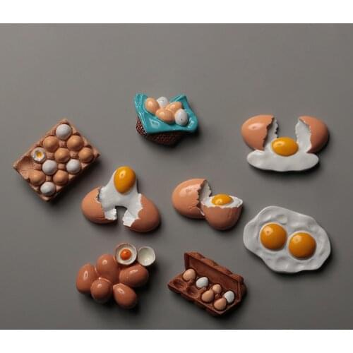 Egg lotus bag eggs 3D fridge magnet refrigerator paste magnetic paste simulation food magnetic stick refrigerator magnetic stick