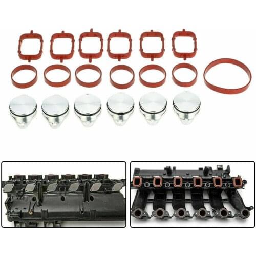 6 x 33mm Diesel Swirl Flap Blanks Replacement Bungs with Intake Manifold Gasket for BMW 320d 330d 520d 525d 530d 730d
