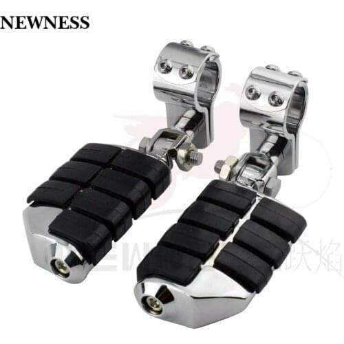 25mm 32mm 1" 1.25" Motorcycle Highway Crash Bar Clamp Footpeg Footrest Engine Guard Foot Peg For Custom Cafe Racer Honda