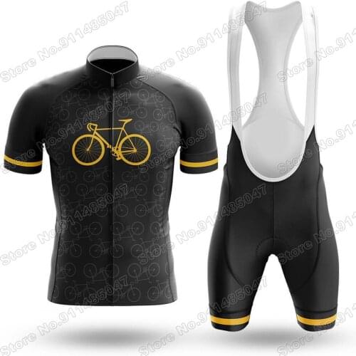 2021 Bicycle Pattern Mens Cycling Jersey Set Summer Clothing Road Bike Shirts Suit Bicycle Bib Shorts MTB Wear Maillot Ropa