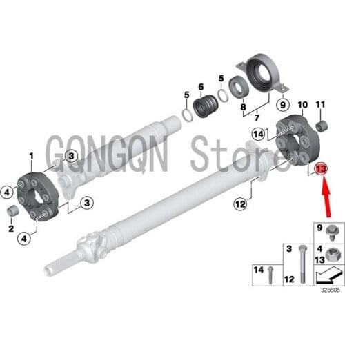 CAR nut Hex nut bm wE90 330I N52 E90 325XI N52 E90 330XI N52 Tire screw anti-theft screw Socket tool Wheel nut Screw washer nut