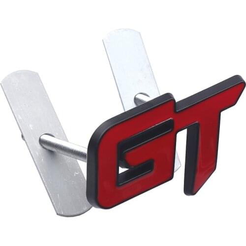 Car styling 3D Front Grille Emblem GT metal Badge Sticker Auto Accessories Decal for ford mustang focus fiesta ranger mondeo