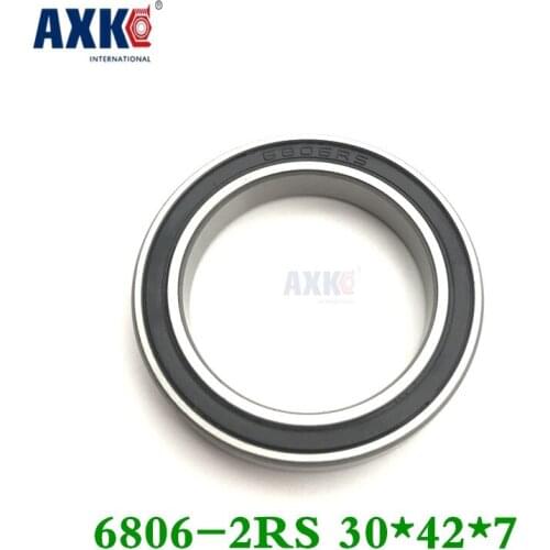 Axk 6806-2rs Bearing Abec-1 (10pcs) 30x42x7 Mm Thin Section 6806 2rs Ball Bearings 6806rs 61806 Rs