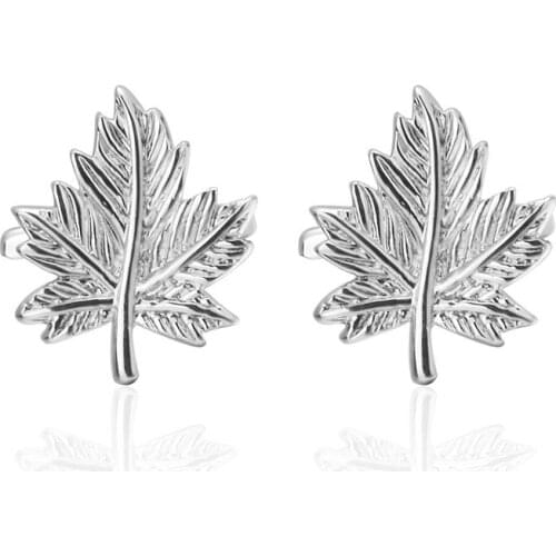 C-MAN Luxury shirt Maple leaves Cufflinks brand Hipster Cufflinks For Men Gift for Husband Gift for High Quality Men Gift