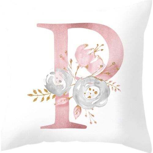 N-Z letter pillowcase decorative cushion cover sofa pillow cover short fluff throw pillow home decoration pillowcase brief