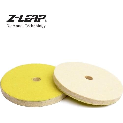 Z-LEAP 5 Inch Polishing Buffing Wheel Wool Felting Pad 2pcs 125mm Wool Pads Polisher Grinding Buff Disc For Glass Jewelry Car