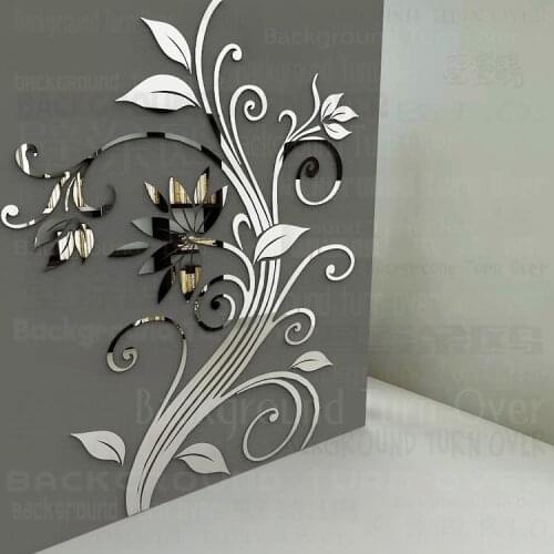 DIY spring nature single elegant flower wall stickers for home corner decoration decorative art poster