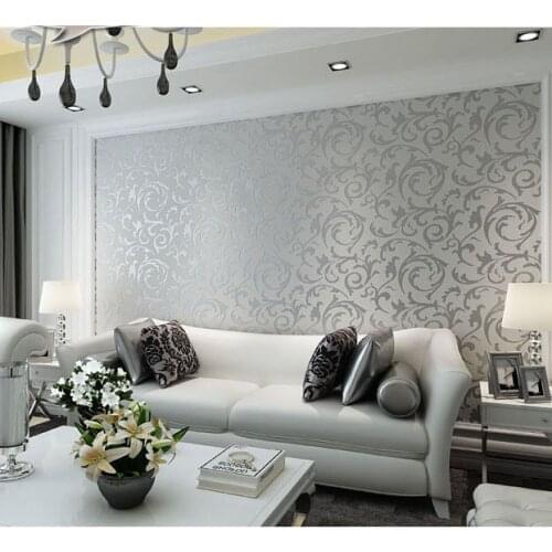 European silver-grey 3d wallpaper roll for sofa background papel de parede for non-woven striped wall paper 3d wallcoverings