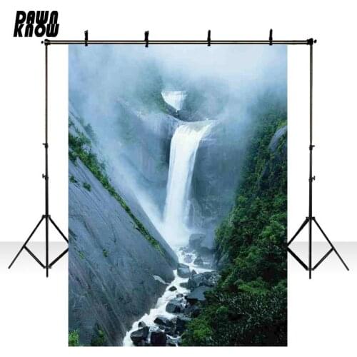 DAWNKNOW Waterfall Photography Background Photocall Valley Hills Photo Shoot Wedding Backdrops Children Photo Studio lv1511