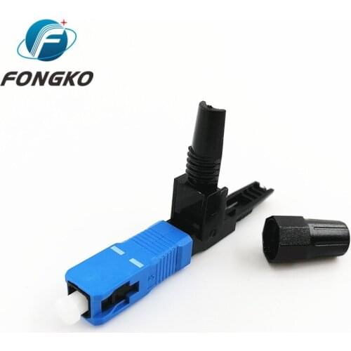 Cable Horizontal Type 60MM SC UPC FTTH Single-Mode Fiber Optic Quick Fast Field Assembly Connector For Drop Cable