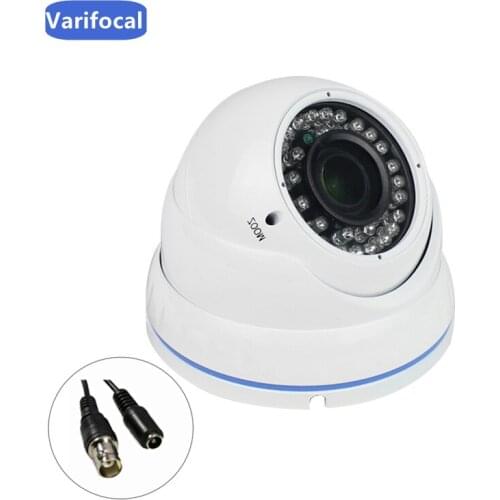 5.0 Megapixel AHD Dome Video Camera 2.8-12mm Varifocal Len Home Security Night Vision Analog High Definition Camera OSD Cable