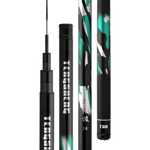 Carbon Hand Pole De Pesca 3.6m-7.2m Taiwan Fishing Rod Catfish Fish Pole Telescopic Wedkarstwo Olta Spinning Pole Fishing Tackle