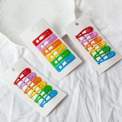 Korea Hairpin 6 piece set Hair Clips for girls cute Headwear snap Hairpins for Childrens Baby Hairclip Barrette Hair Accessories