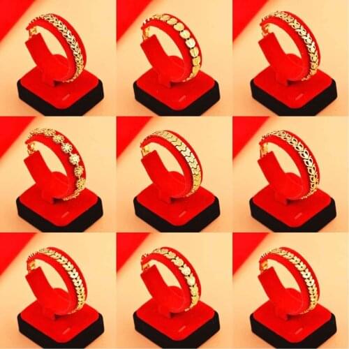 Korean luxury Designer 24k Gold Bracelets for Women Wedding Engamgent Anniversary Jewelry bijoux femme cadeau original jewellry