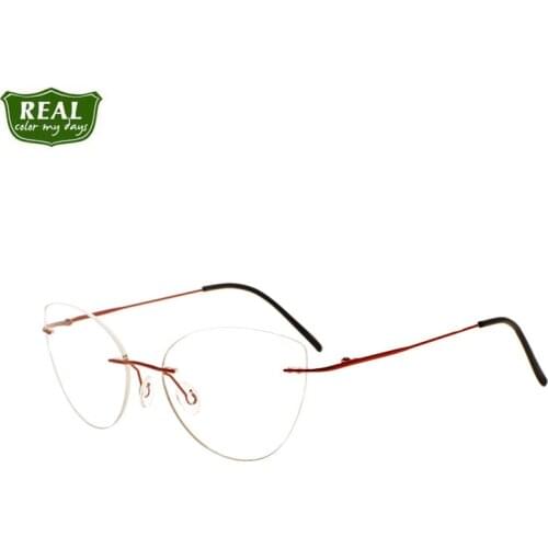 Lightweight Rimless Optical Frames Titanium Eyeglasses Frame Myopia Men Women Prescription Spectacle Frames
