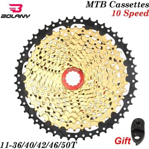 Bolany MTB Mountain Bicycle Flywheel 10 Speed 36T 40T 42T 46T 50T Bike Cassettes Sproket 10V for Shimano HG Freewheel