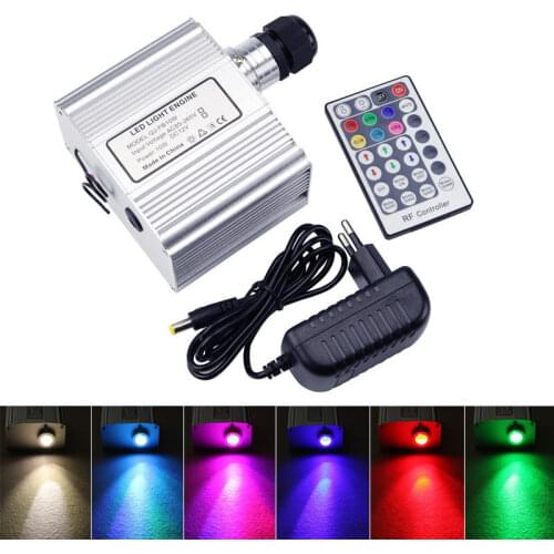 10W Twinkle Engine RGBW LED Fiber Optic Driver Light Source Generator Starry star ceiling Bedroom Sauna Decor Lamp 28key DIY