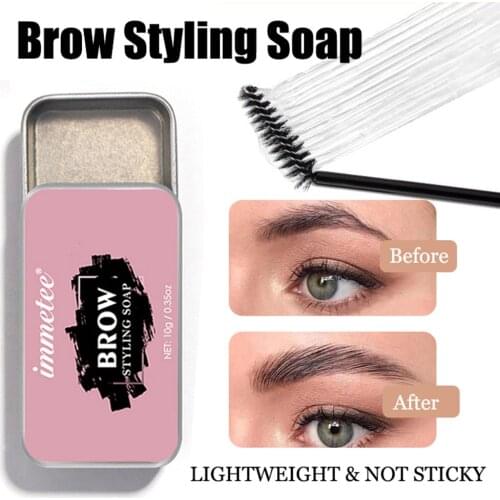 Eyebrow Soap Sculpt Wax Waterproof Fluffy Feathery Eyebrow Gel Long-Lasting 3D Eyebrow Styling for Women Makeup Brow Sculpt