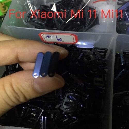 1PCS NEW Original Sim Tray Holder For Xiaomi Mi11 Mi 11 SIM Card Tray Slot Holder Adapter Socket Repair Parts
