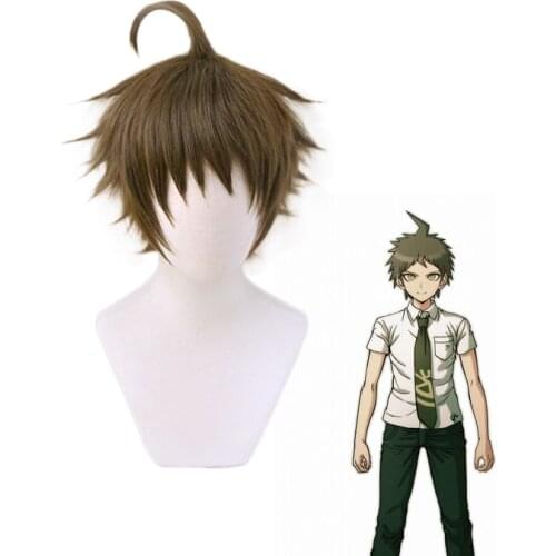 Danganronpa Hinata Hajime Wig Cosplay Costume Super Dangan Ronpa 2 Heat Resistant Synthetic Hair Men Carnival Party Wigs