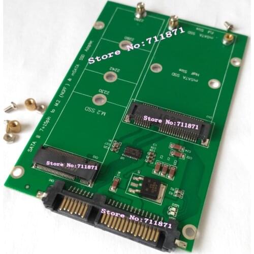 SATA M.2 mSATA SSD Adapter Connector M.2 SSD 2230 2242 2260 2280 SATA Adapter Convertor mSATA to SATA Connector Adapter convert