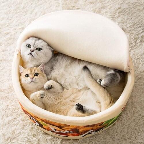 Washable Instant Noodle Cat Litter Cat Bed House Kennel Nest Cat Rug Dog Beds Dog House Pet Products Dog Bed Cat House Pet Bed