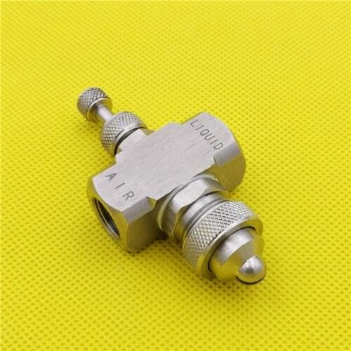 High Viscosity Liquid Atomizing Nozzle Adjustable Air misting Fine water atomizer spray jet Evapotive colling sprayer gas water