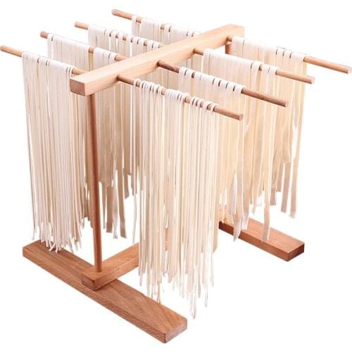 Pasta Drying Rack Wooden Handmade Spaghetti Vermicelli Linguine Pasta Dryer Noodle Hanging Stand Noodle Drying Rack