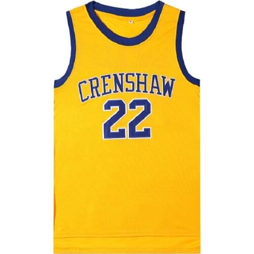 BG basketball jerseys CRENSHAW 22 McCALL jersey Embroidery sewing Outdoor sportswear Hip-hop culture movie yellow black summer