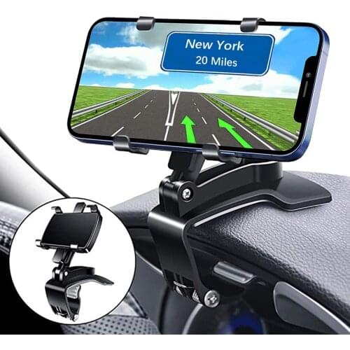 XMXCZKJ Universal Car Dashboard Mobile Phone Holder High Elasticity Rotatable Car Clip Holder For iphone 1112 Samsung Xiaomi 9