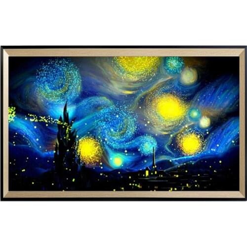 Needlework,Cross stitch,Starry Night Scenic Paintings 14CT Counted Embroidery kits Art Cross-Stitching,DIY Handmade Decor