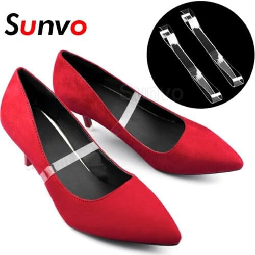 2pcs Women Shoelaces High Heels Elastic Silicone Transparent Shoelace Straps Holding Loose Ankle Band Lace Anti-skid Shoes Acces