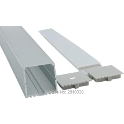 10 Sets/Lot U Style Anodized LED aluminum profile AL6063 Aluminium profiles LED Channel profile for ceiling and wall lights
