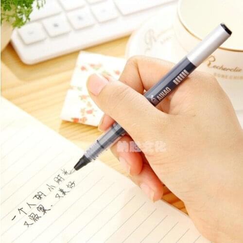 12 pcs/ set Classic roller tip pen wholesale 3 color gel pens Liquid ink office accessories school supplies Canetas escolar 2001