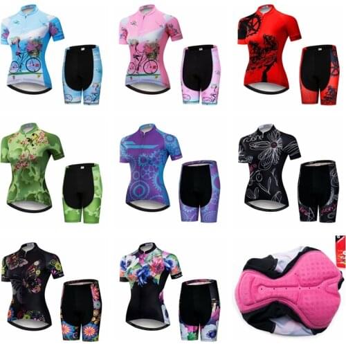 2021 JPOJPO Cycling Jersey Sets Women mtb Racing Bicycle Shirt Clothing Ropa Ciclismo Summer Short Sleeve Bike Jersey Shorts Set