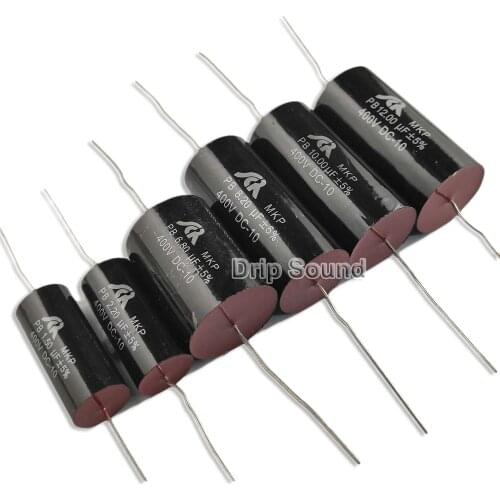 2pcs 3.3uF-22uF 400V Tweeter Speaker Frequency Divider Crossover Polypropylene Non-Polarity Capacitor