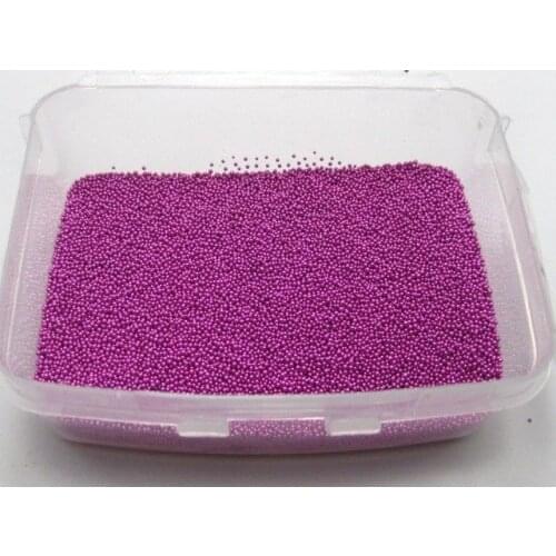 50Gram Violet Glass Micro Beads Microbeads No-hole Embellishment + Storage Box