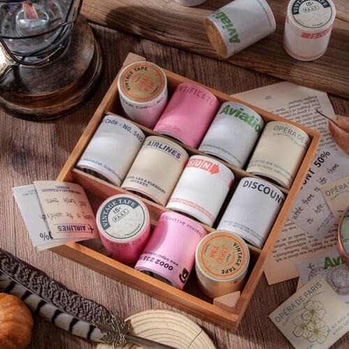 50mm * 3m European Past Series Paper Masking Tape Scrapbooking Decoration Stationery Washi Tape