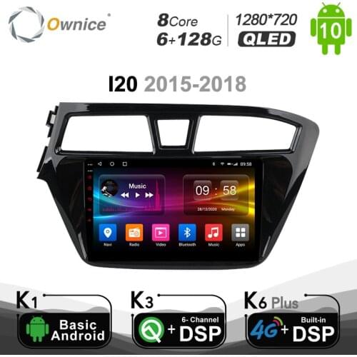 6G 128G QLED Navi Stereo 2Din Android 10.0 Car DVD GPS Radio Player for Hyundai I20 2015 - 2017 4G LTE DSP SPDIF 1280*720