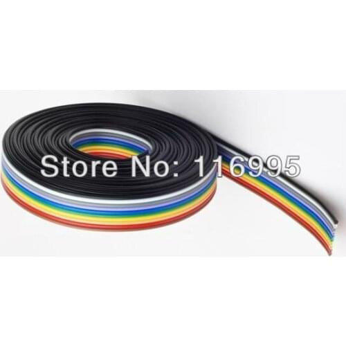 Free shipping 5meter 24PIN 28AWG FLAT CABLE MUTLI COLOR