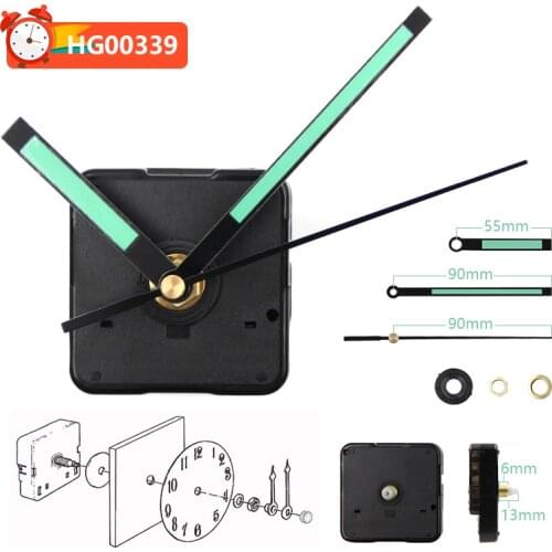 Silent Luminous Pointer Clock Movement Mechanism Part Quartz Large DIY Wall Clock Replacement Repair Tool Clocks Wall Home Decor