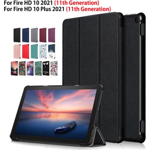 All New Case for Fire HD 10 2021 Cover Funda Fire HD 10 Plus Case (11th Generation, 2021 release) Magnetic Folding Stand Capa