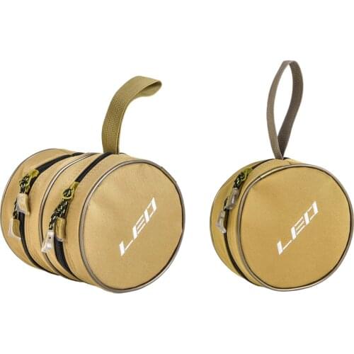 Zippered Canvas Fishing Reel Cases Cover Pouch Storage Bag Fisherman Fishing Bags For Fishing Reels