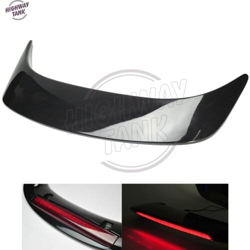 Black Motorcycle LED Rear Trunk Spoiler with Red Lens case for Honda GL1800 GOLDWING 2001-2011 New