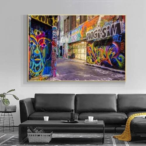 Graffiti Canvas Artwork Street Art Painting Abstract Modern Canvas Posters Wall Art Pictures In Livingroom Home Decor No Frame