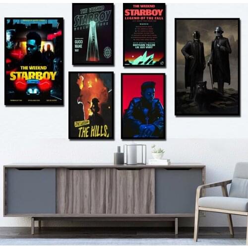 Fool Punk The Weeknd Starboy Hip Hop Poster Prints Music Album Star Painting Canvas Wall Art Picture Home Decoration